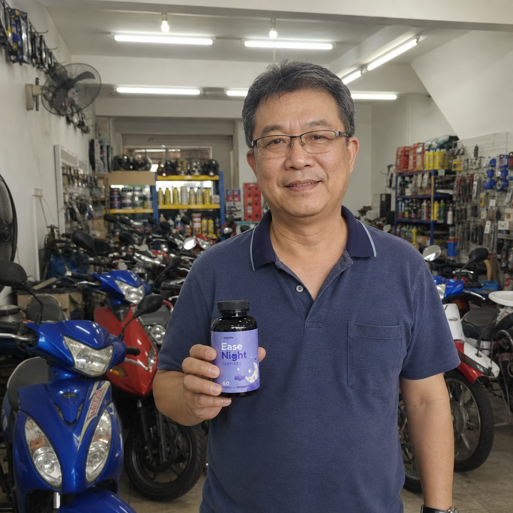 Ng Cheng Hong with EaseNight Gummies