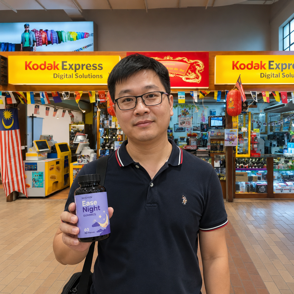 Yap Wen Jie with EaseNight Gummies